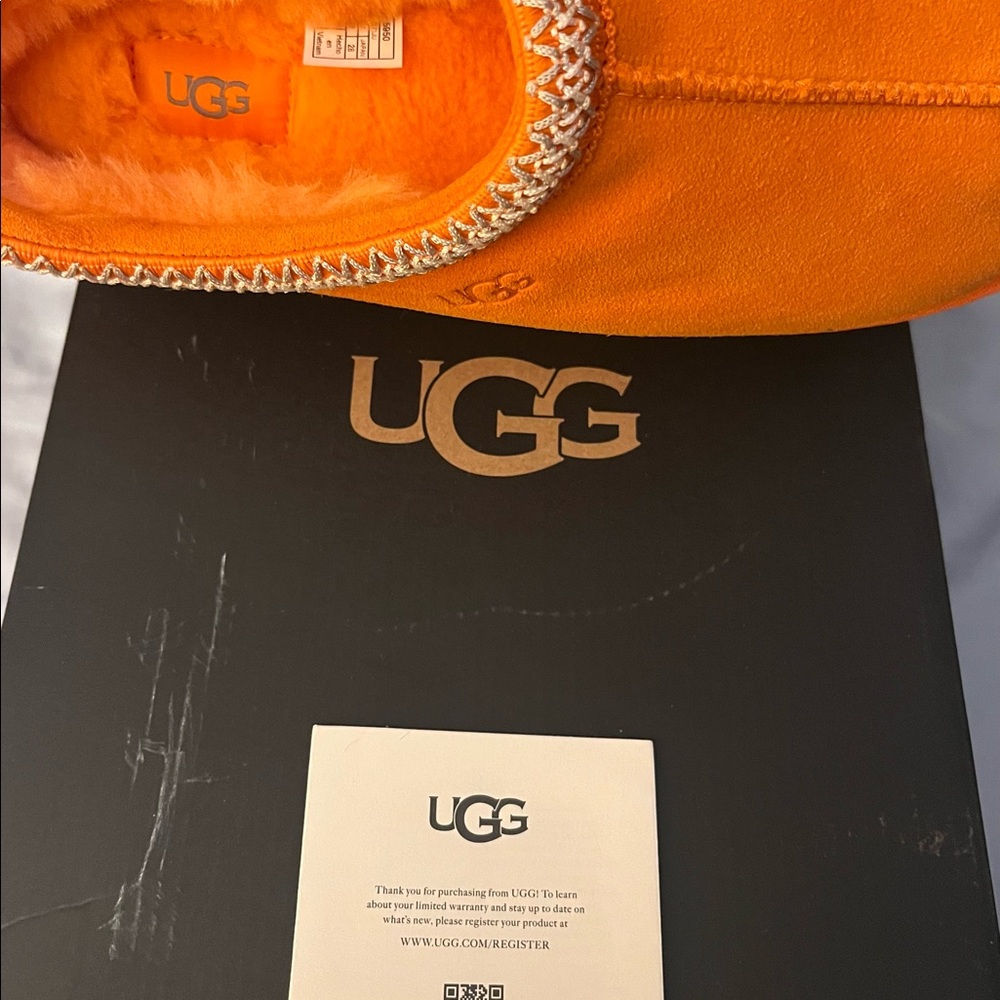 NWT ugg tasman orange slippers